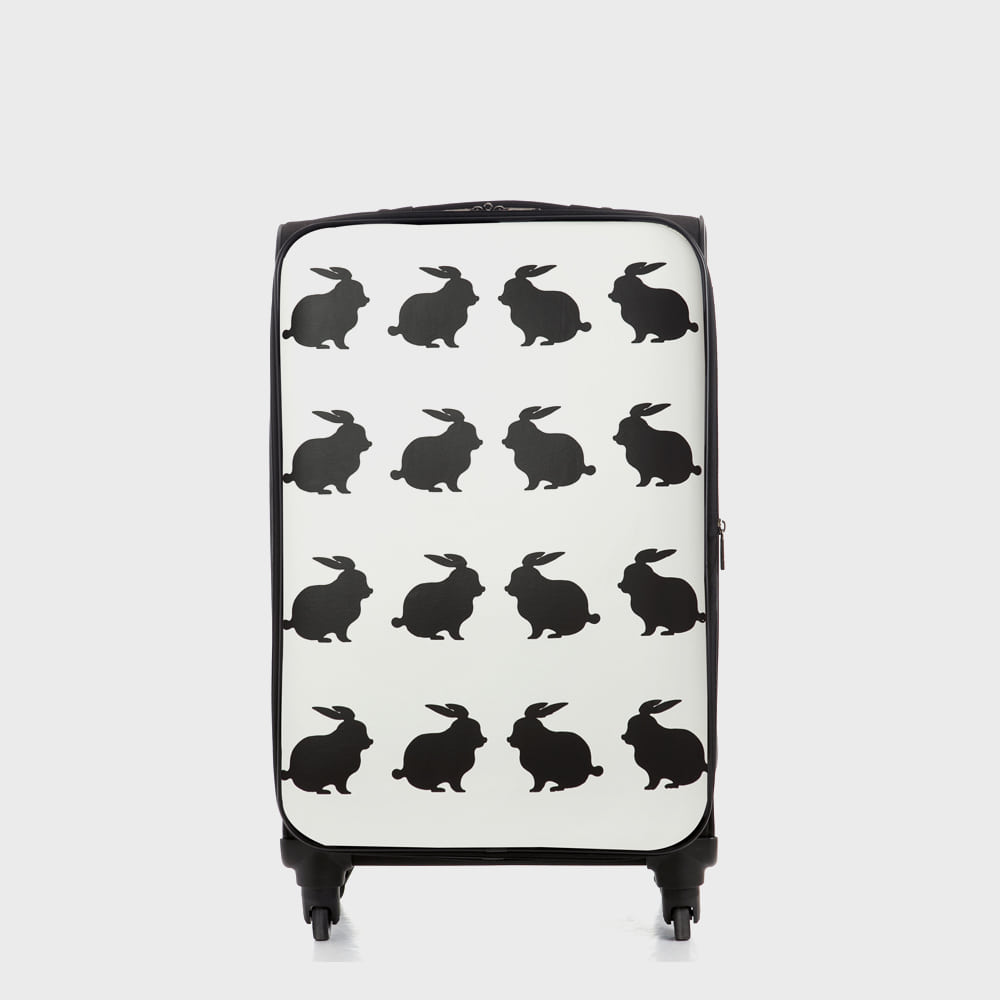Ogram Bunny Bunny Softside Travel Luggage 20-inch in White