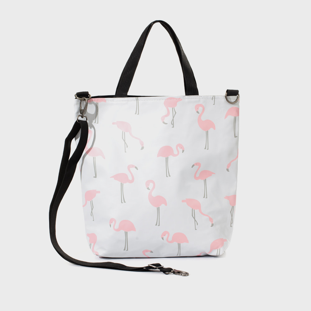 Ogram Flamingo Crossbody Bag in White