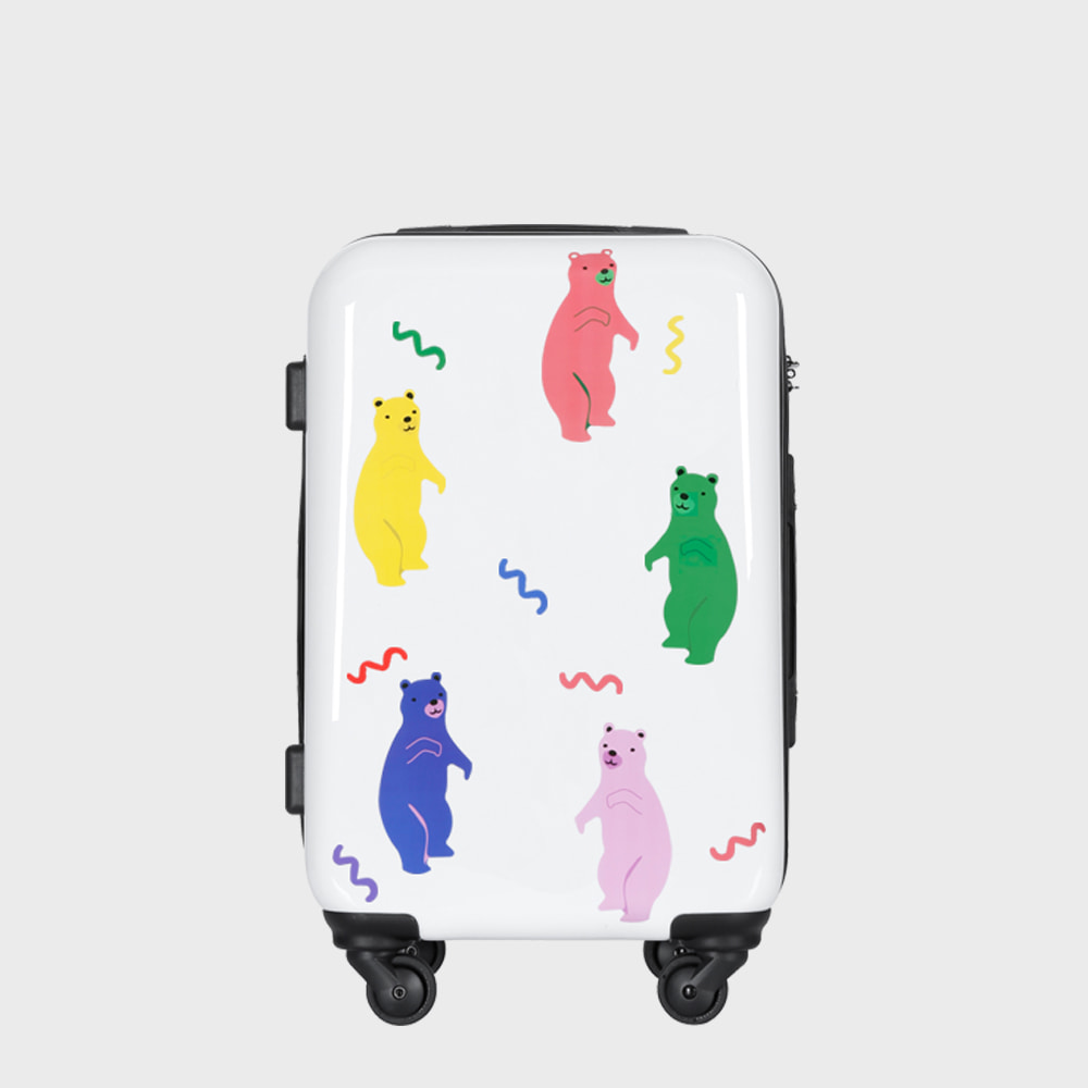Ogram Jelly Bear PC Hardside Travel Luggage 20-, 24-, 28-inch in White